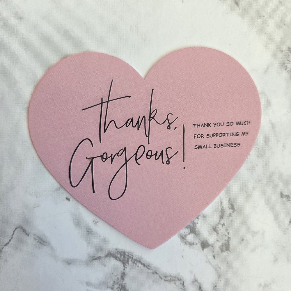 30  Heart-Shaped Thank You Cards